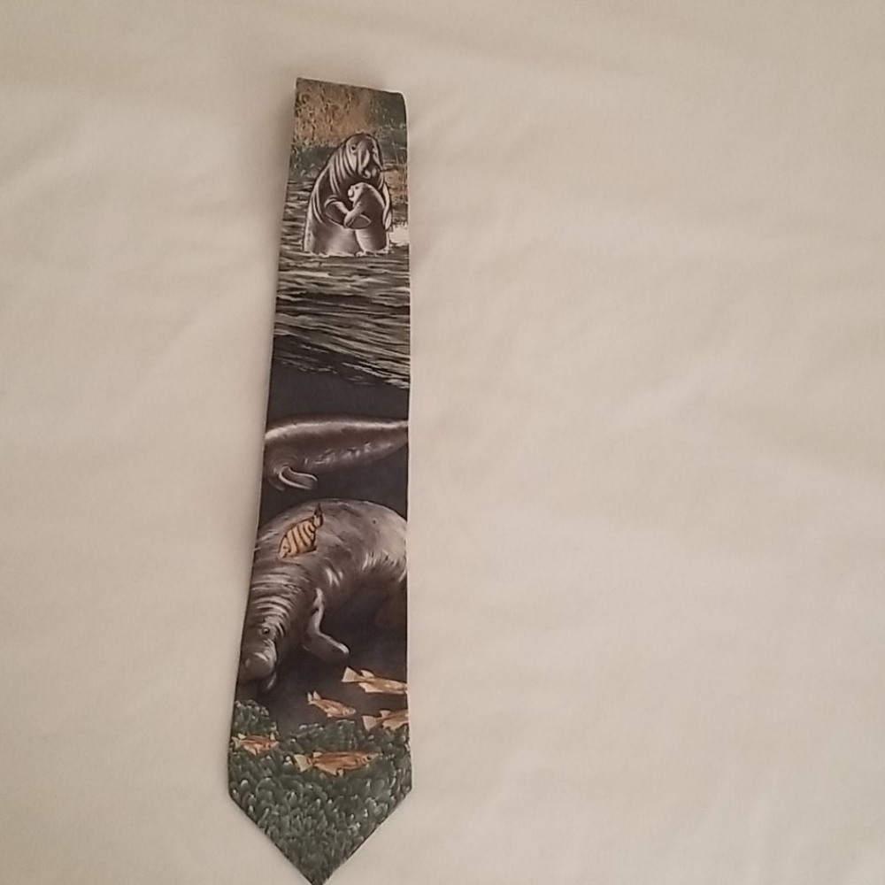Men's neck tie Manatee